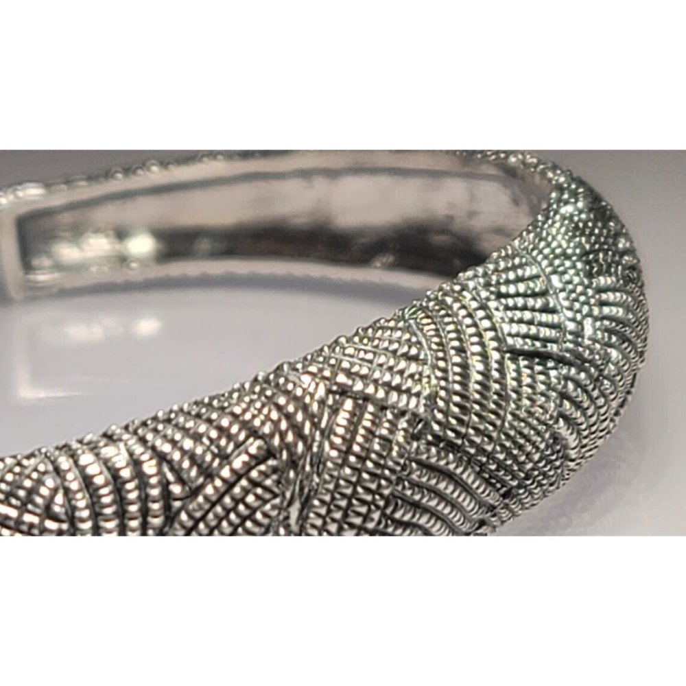 Real Solid 925 Sterling Silver Cuff Bangle Bracel… - image 3